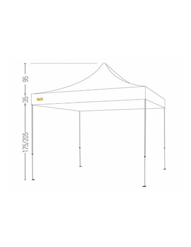 Bertoni Compact gazebo pieghevole 3x3 m impermeabile UV