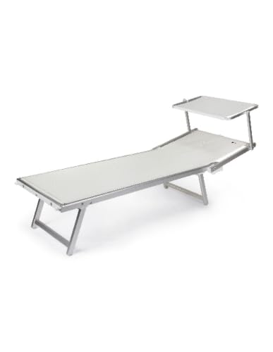 Bertoni Riccione lettino prendisole bianco 194x61x40 cm
