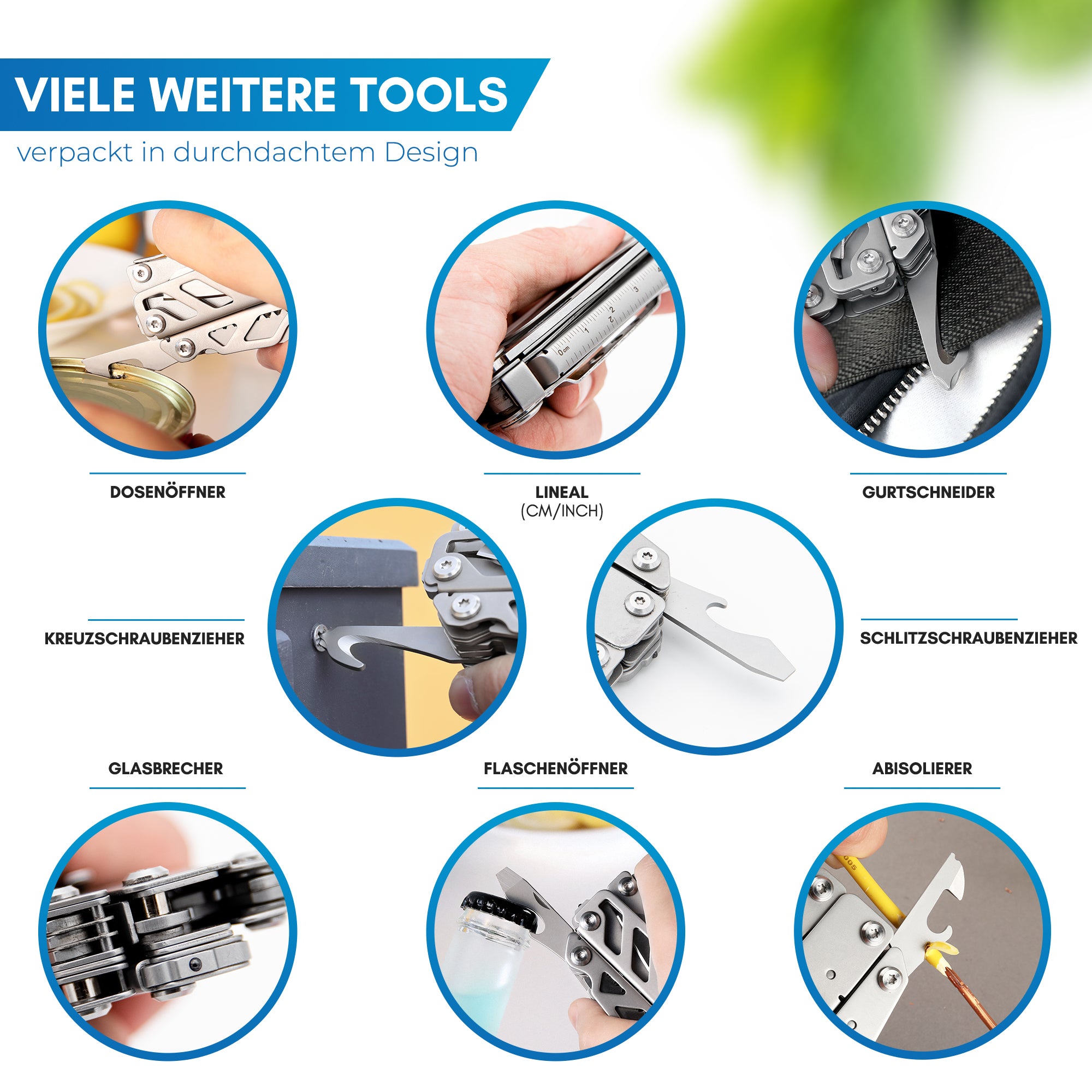 Nordmut Hallin Multitool Acciaio Campeggio Premium