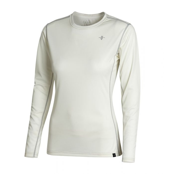 Vargo Epidote Maglia Donna Manica Lunga Bianca Slim Fit