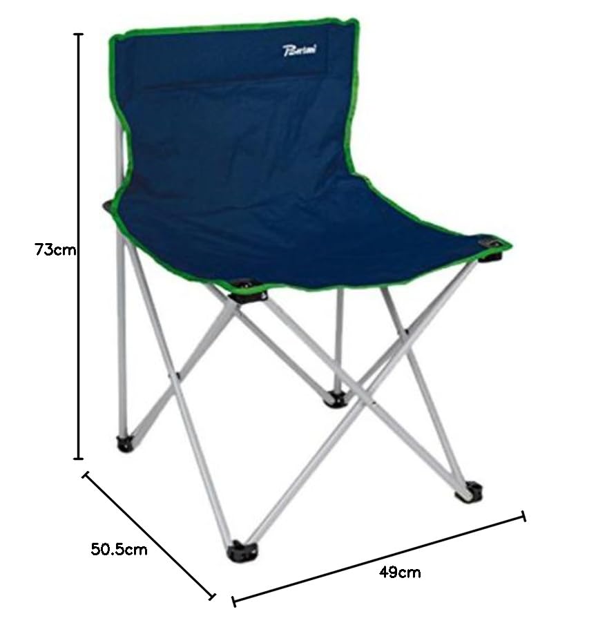 Bertoni Captain HEN052 sedia campeggio blu/verde pieghevole