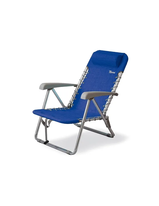 Bertoni Sol Blue spiaggina alluminio blu reclinabile