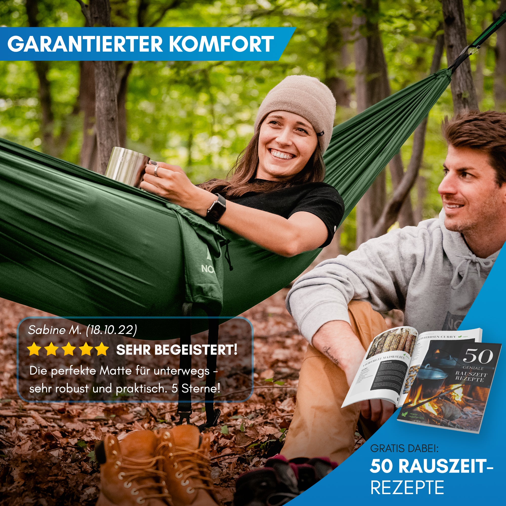 Nordmut Kalix amaca outdoor verde 1 persona