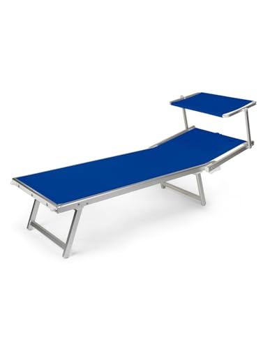 Bertoni Riccione Blue lettino alluminio 194x61 cm