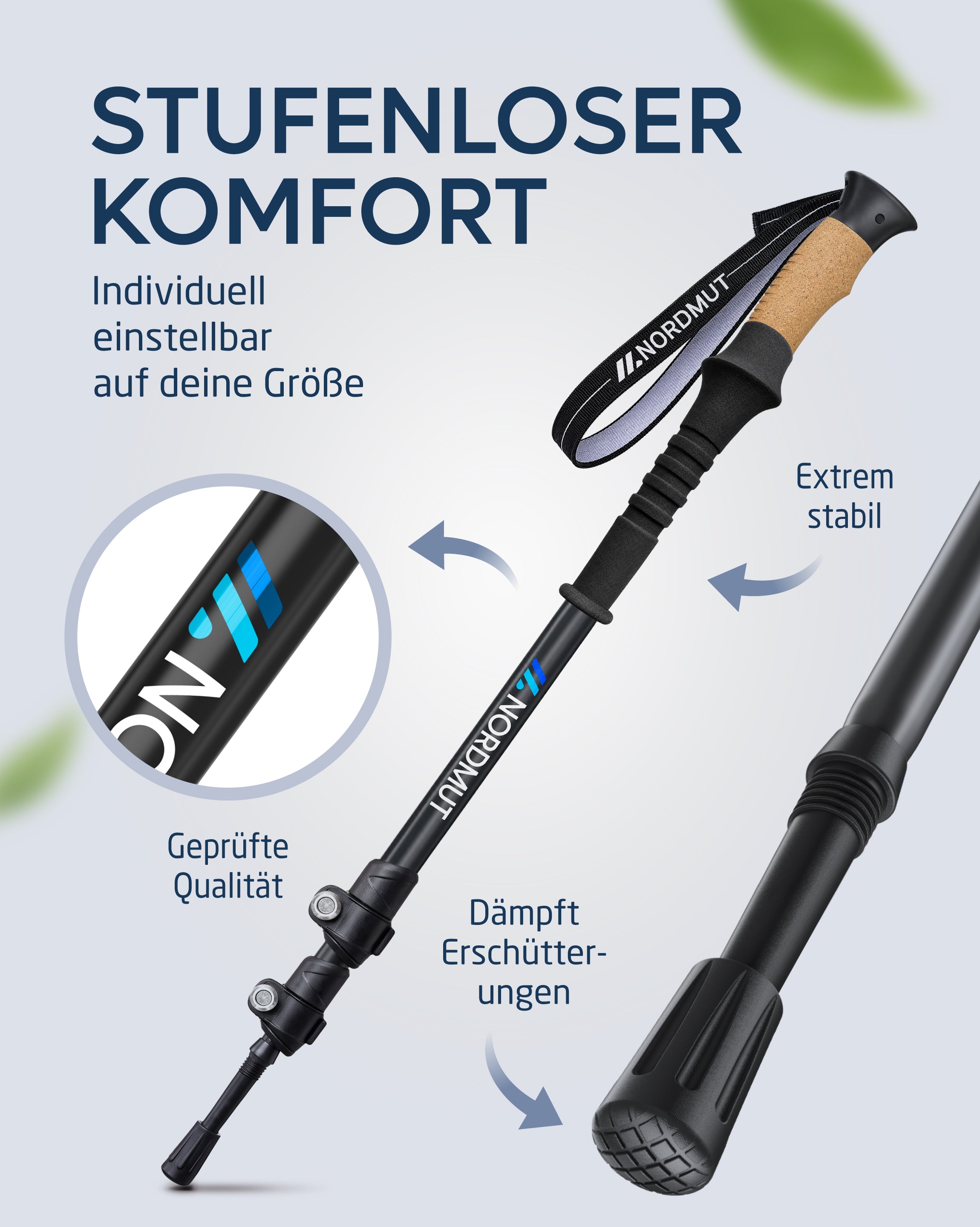 Nordmut Kyrjka bastoncini trekking carbonio