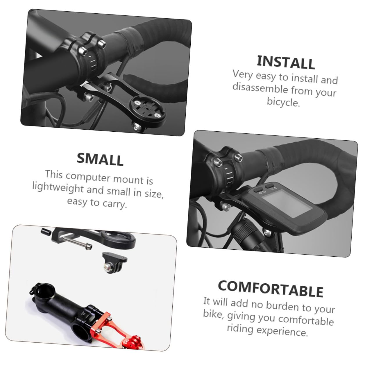 Tokidny Supporto Computer Bici Alluminio Attacco Manubrio