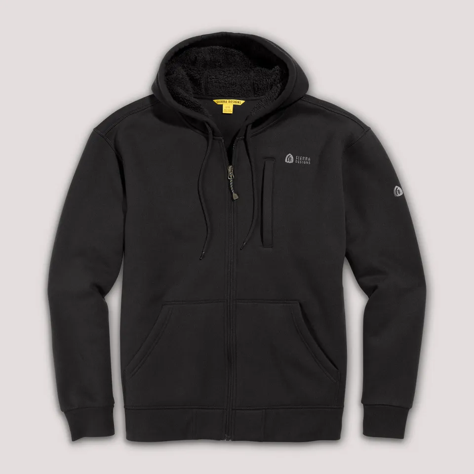 Sierra Designs Angora Hoodie felpa pile uomo Nero M