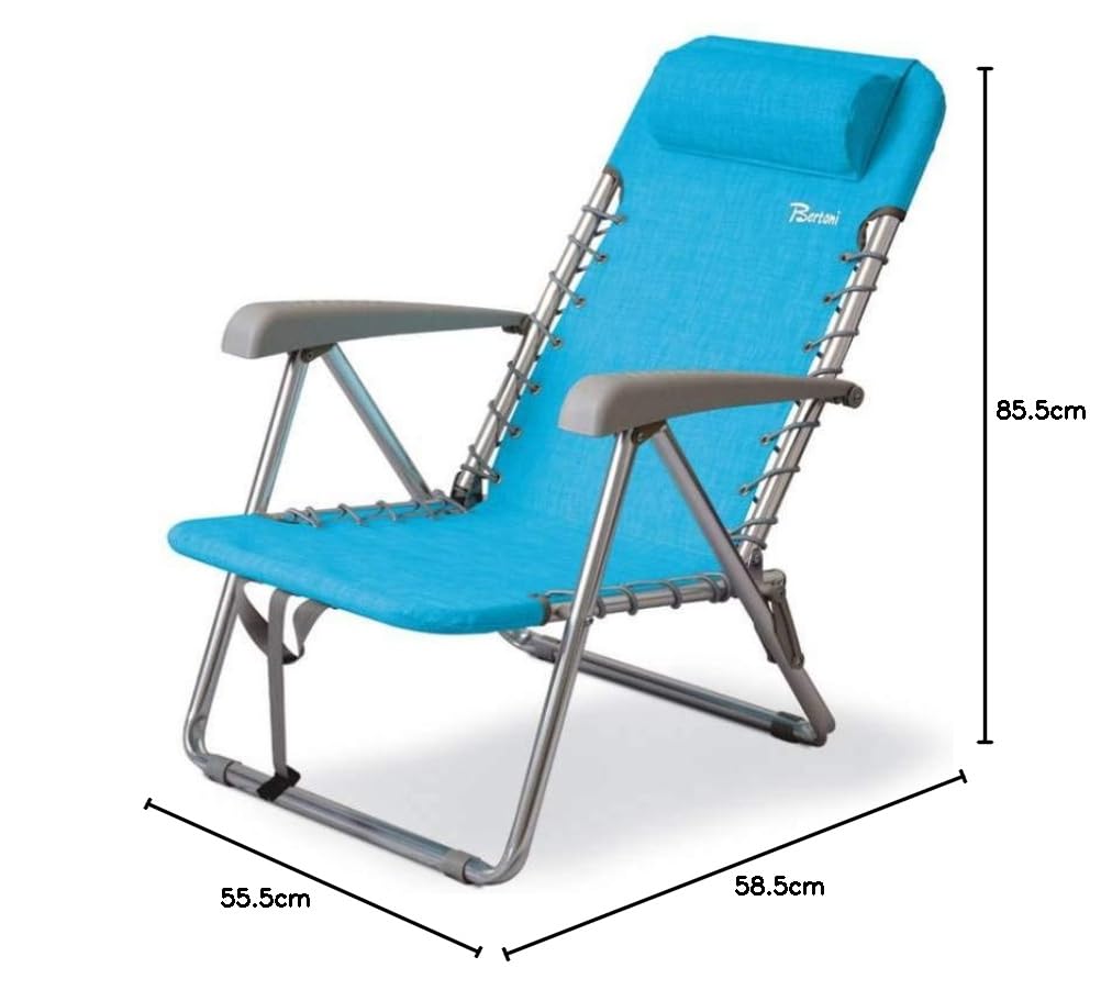 Bertoni Sol Sedia da Campeggio Textilene Azzurra Unica