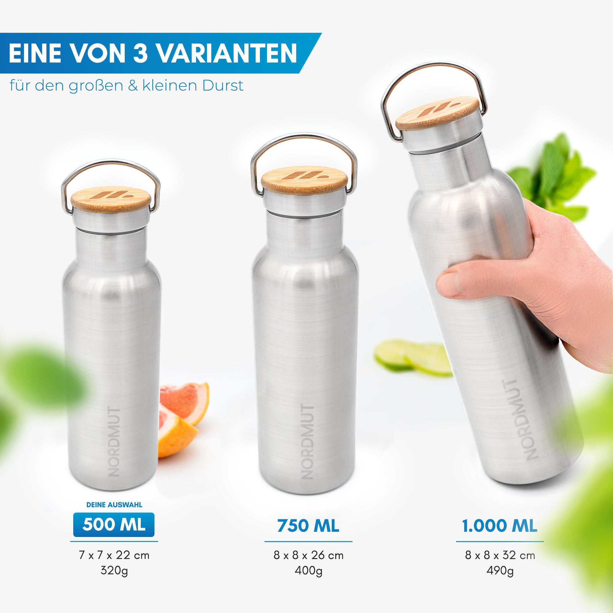 Nordmut Viipus Borraccia Termica Acciaio 750 ml trekking