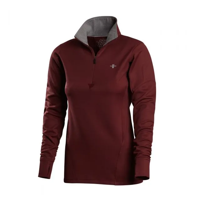 Vargo Ingot 1/4 Zip pile donna Red Mahogany mezza zip