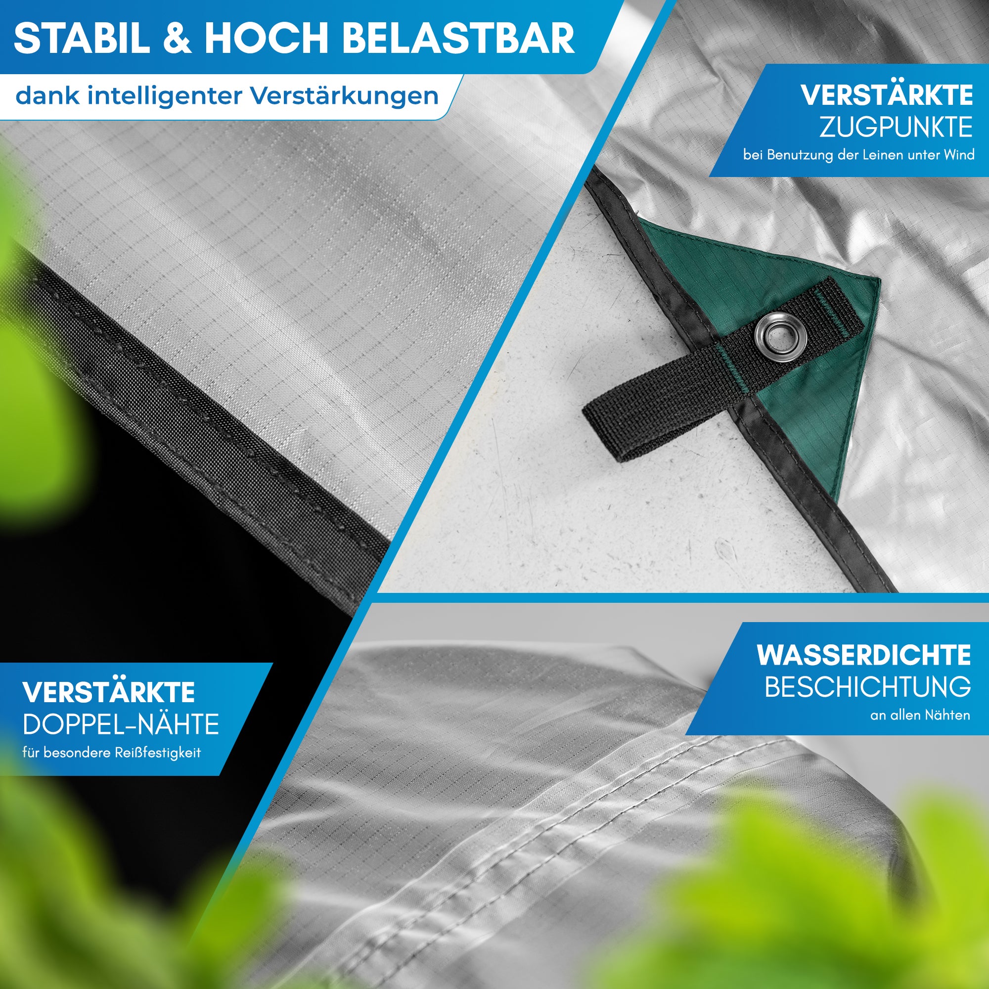 Nordmut Tamok Tarp Telo Verde 300x300 cm campeggio tenda