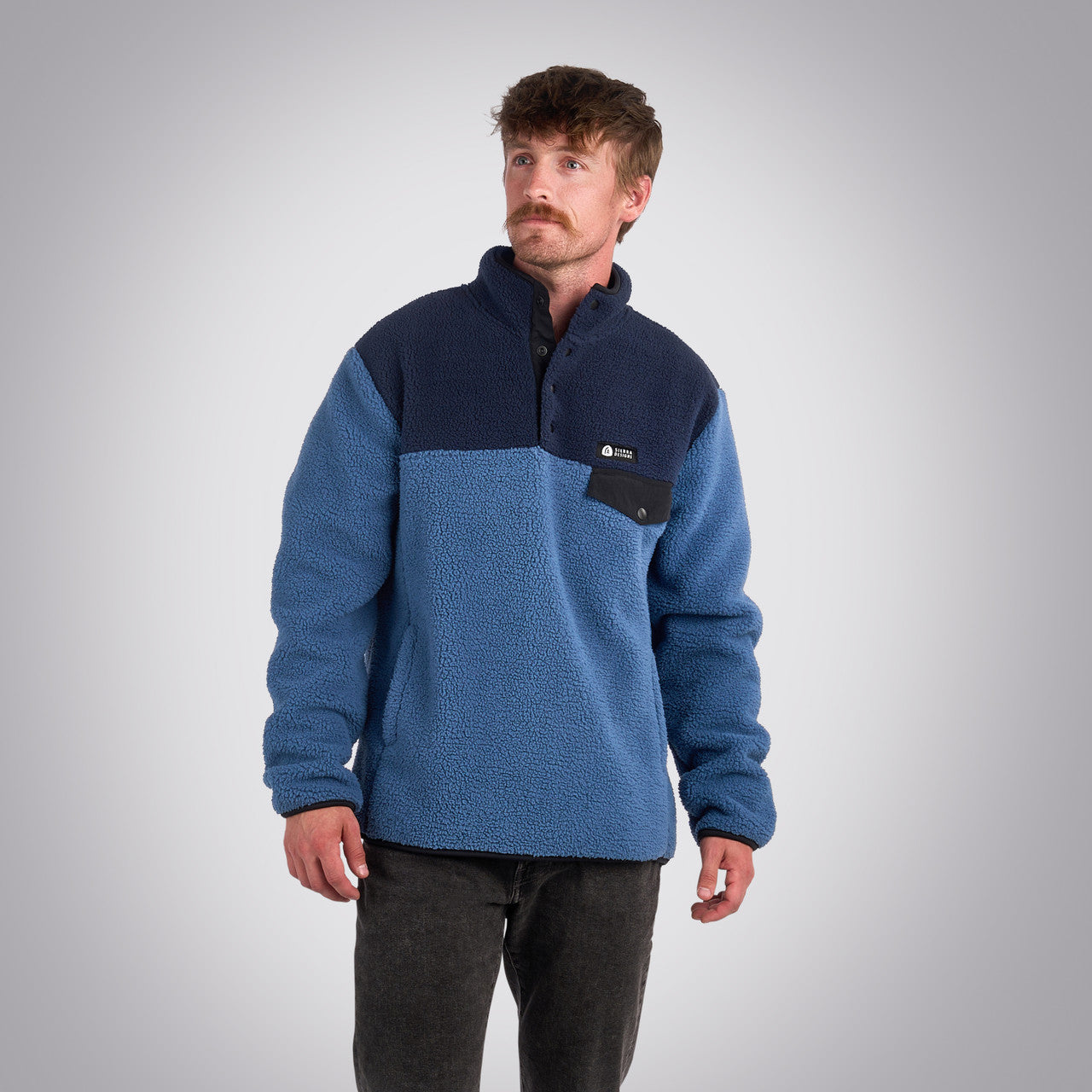 Sierra Designs Hale Snap Pullover pile nero L caldo