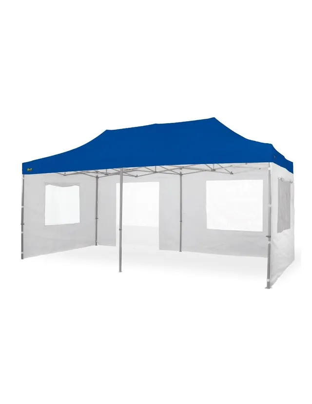 Bertoni Piramide Tetto Gazebo Blu 3x6 m Impermeabile