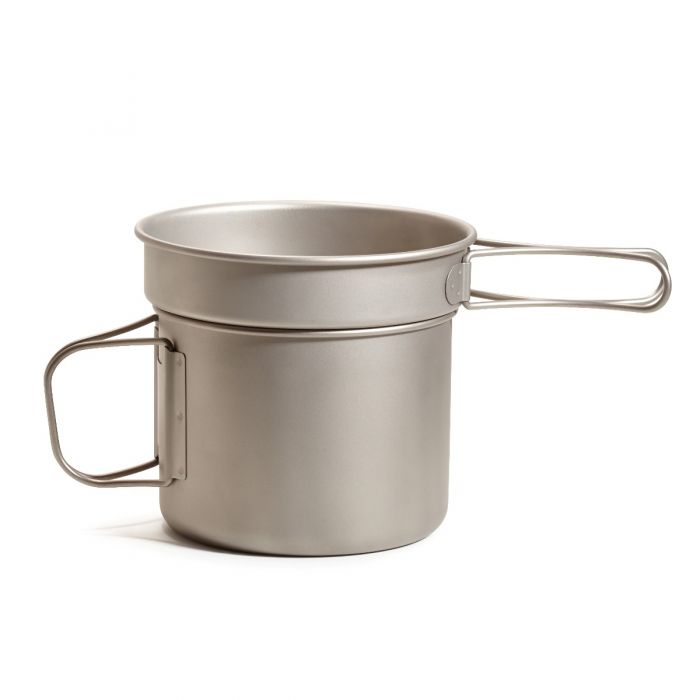 Vargo Ti-Boiler Pentola Titanio 900 ml con Coperchio 400 ml