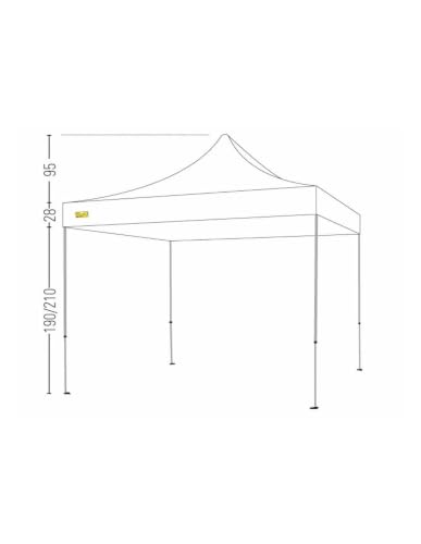 Bertoni Pro 3x3 Gazebo automatico impermeabile alluminio