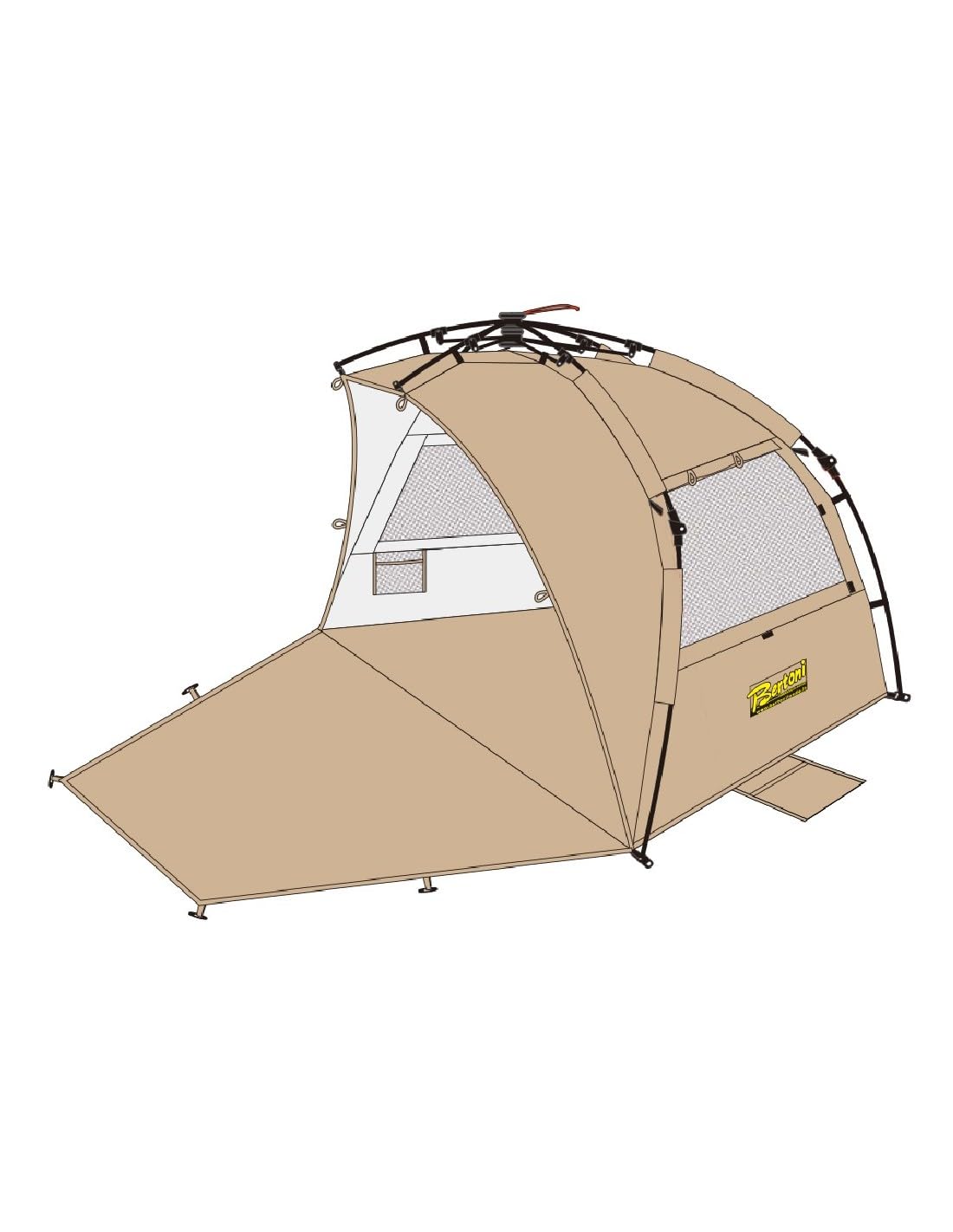 Bertoni Velobeach Sand tenda spiaggia azzurra anti UV con finestre