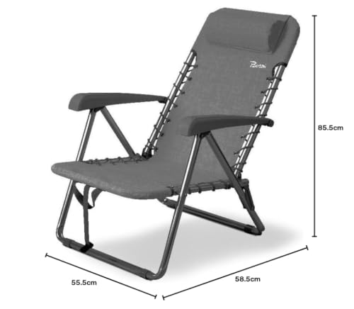 Bertoni Sol Dark Grey spiaggina reclinabile textilene