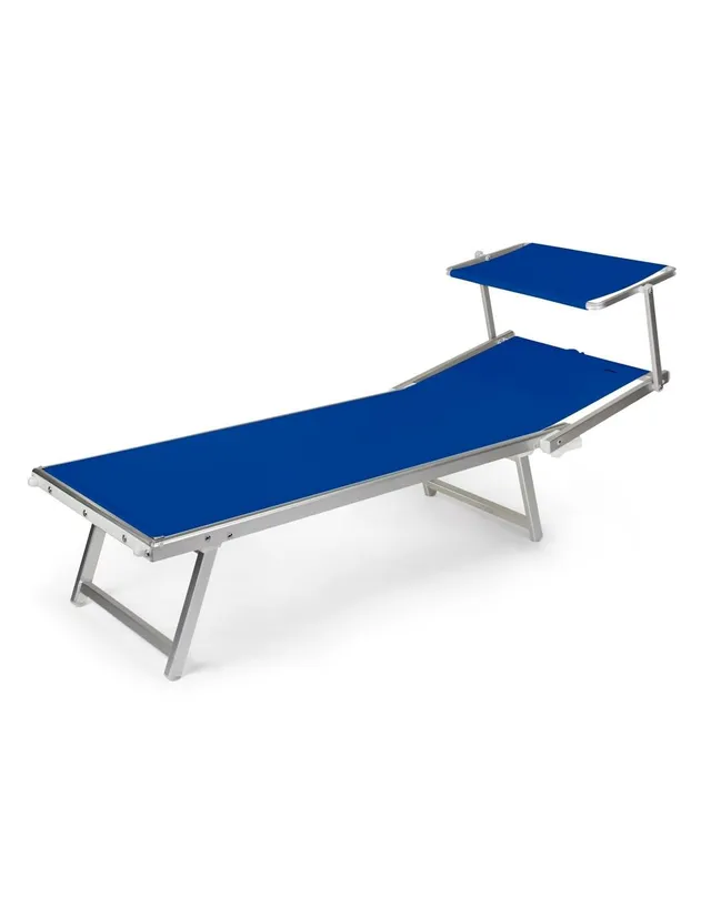Bertoni Riccione Blue lettino alluminio 194x61 cm