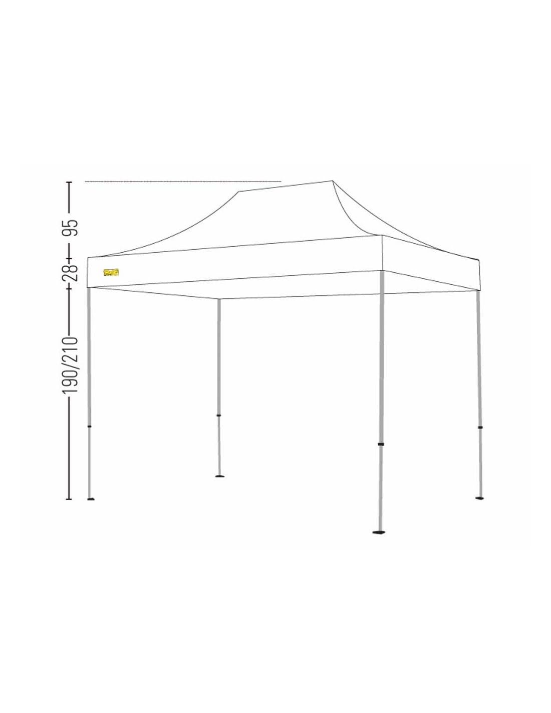 Bertoni Expo 3x4,5 Gazebo automatico bianco impermeabile