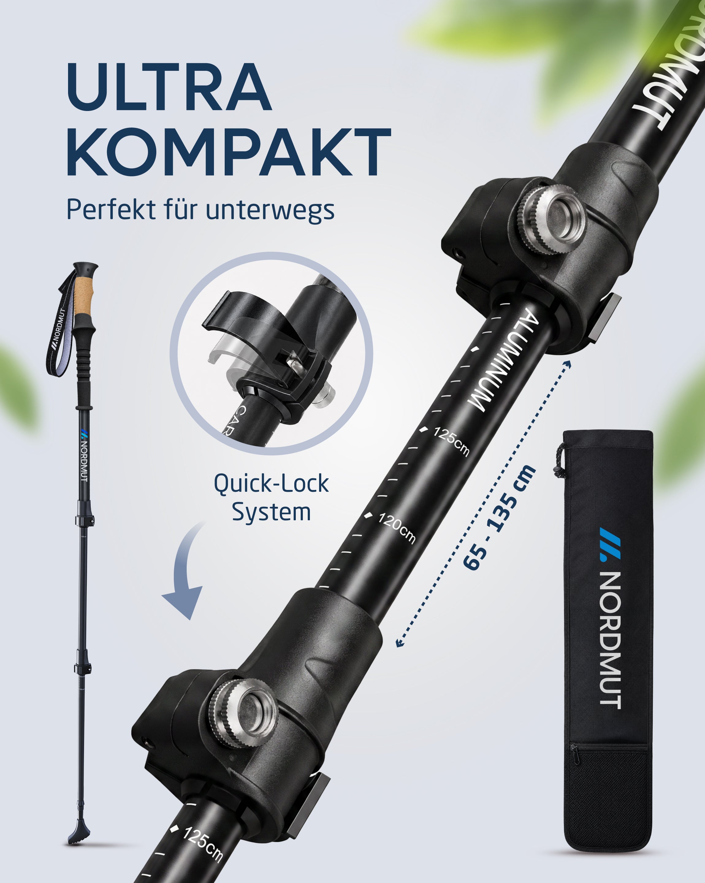 Nordmut Kyrjka bastoncini trekking carbonio