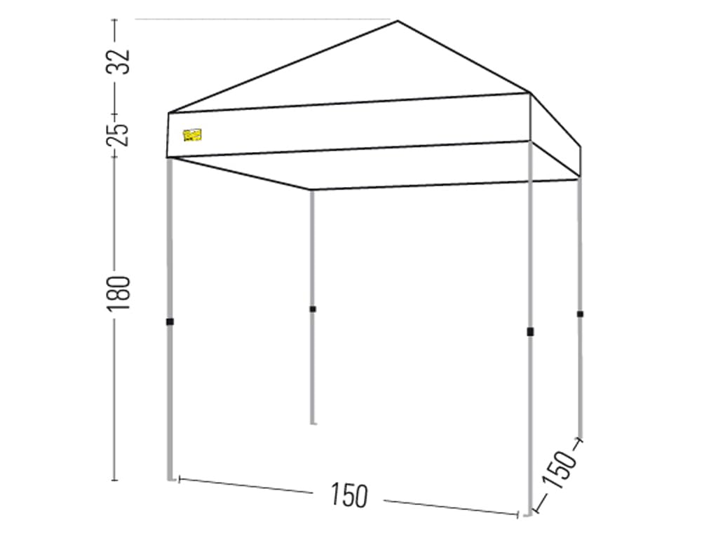 Bertoni Rapido 150 gazebo blu con laterali