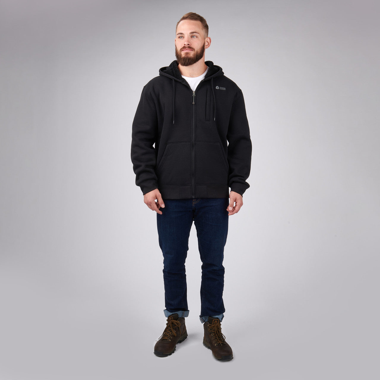 Sierra Designs Angora Hoodie felpa pile uomo Nero M