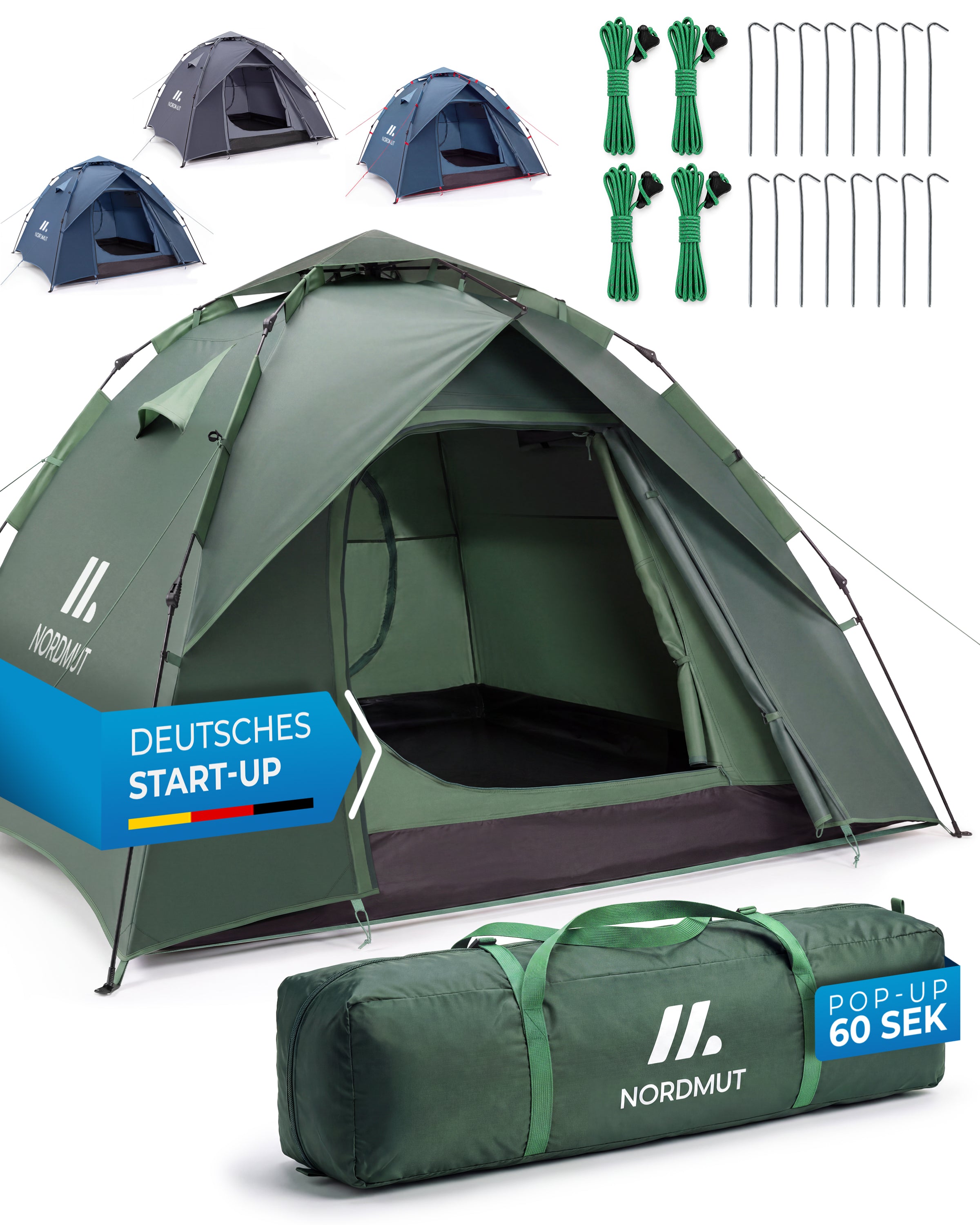 Nordmut Tikaa Wurfzelt tenda pop-up blu