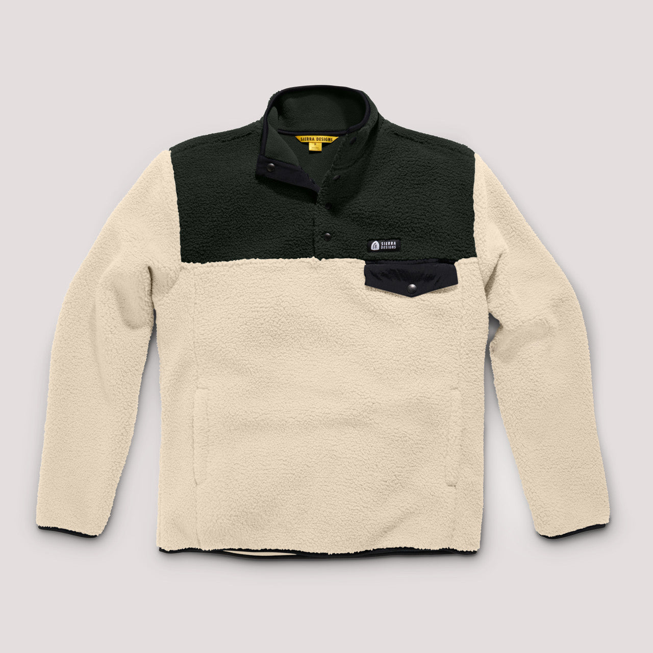 Sierra Designs Hale Snap Pullover pile nero L caldo