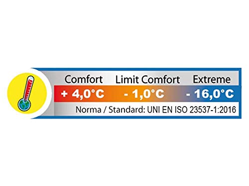 Bertoni Lake sacco letto 210+40x80 cm blu accoppiabile