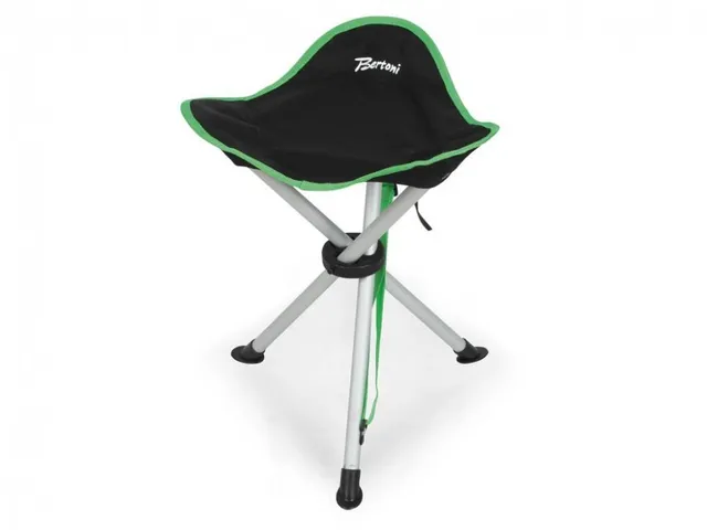 Bertoni Arredi Campeggio Tris Black Alu Sgabello Nero 43 cm