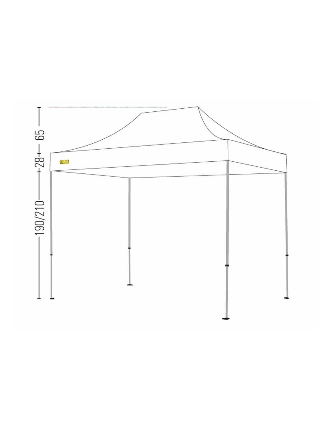 Bertoni Velox 2x3 Gazebo Pieghevole Impermeabile Alluminio