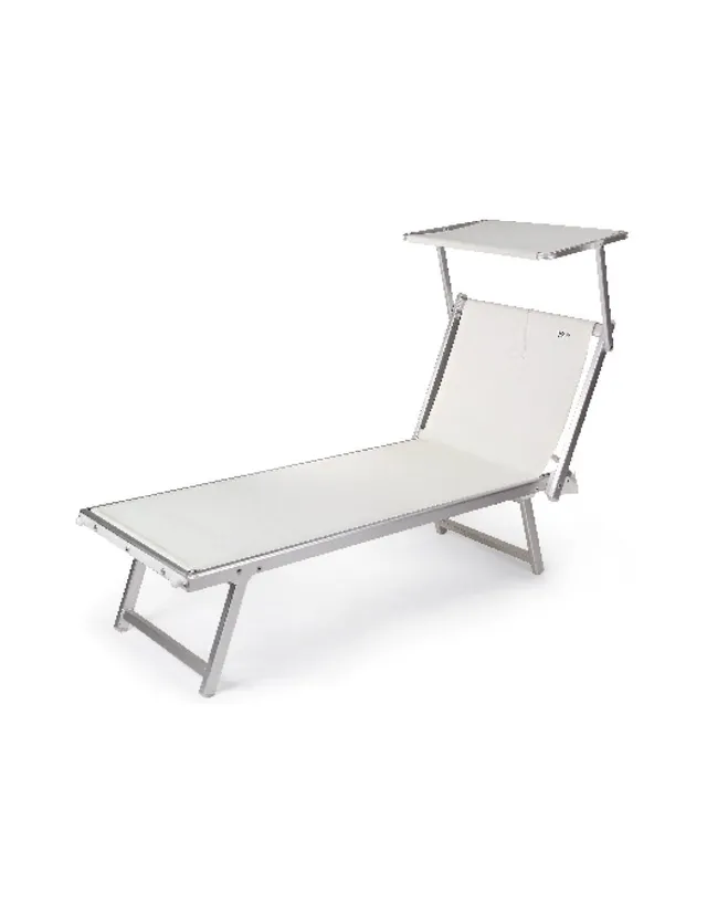Bertoni Riccione lettino prendisole bianco 194x61x40 cm