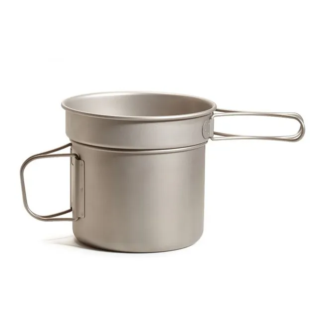 Vargo Ti-Boiler Pentola Titanio 900 ml con Coperchio 400 ml
