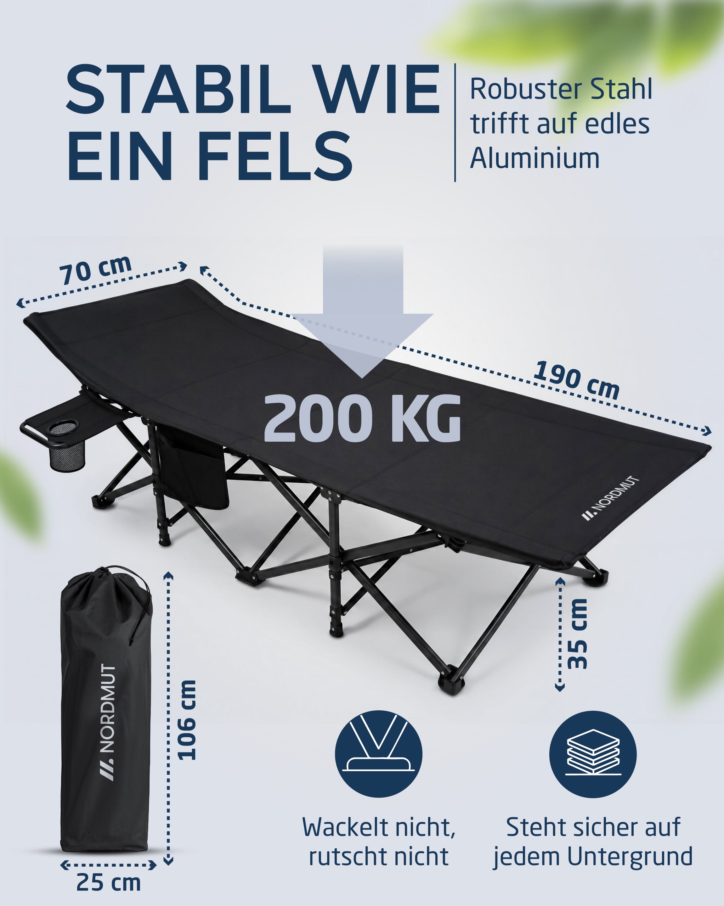 Nordmut Kebne brandina campeggio antracite materassino