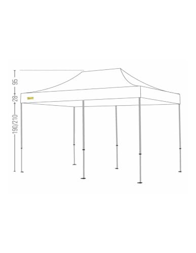 Bertoni Expo 3x6 Gazebo automatico impermeabile acciaio