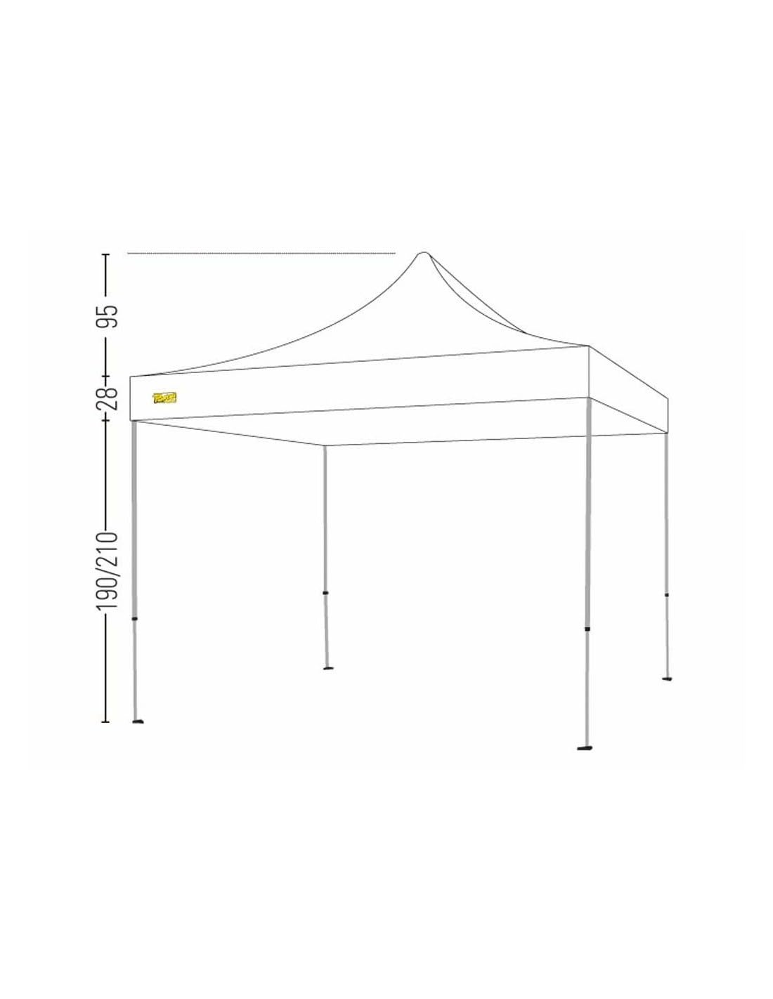 Bertoni Expo gazebo automatico 3x3 impermeabile acciaio